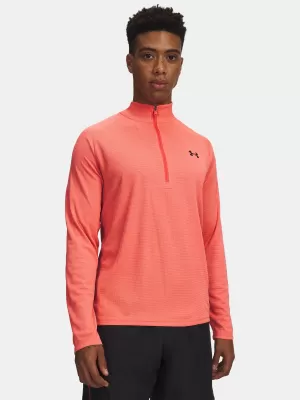 Tricou pentru bărbați UNDER ARMOUR TECH TEXTURED 1/2 ZIP 1382797-690 ROŞU