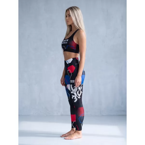  Jambiere funcționale lungi premium pentru femei (dimensiuni noi) ALTISPORT VOJ/ALW036LEG05 HEXA NEGRU 