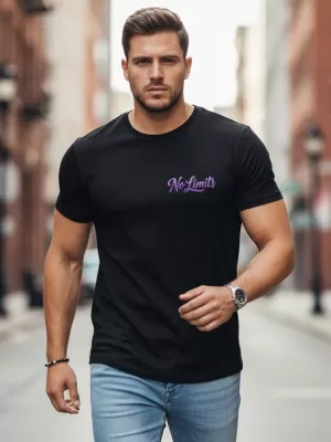 Tricou pentru bărbați DSTREET NX0134R-BK NEGRU