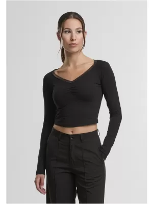 Tricou de dama URBAN CLASSICS TB7729-00007 NEGRU