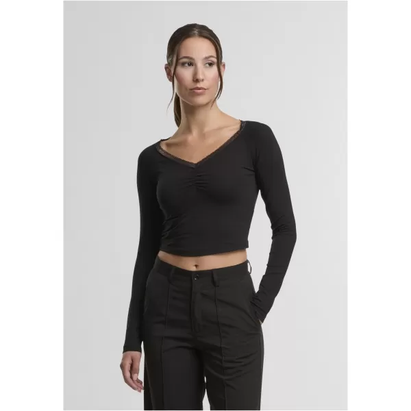  Tricou de dama URBAN CLASSICS TB7729-00007 NEGRU 