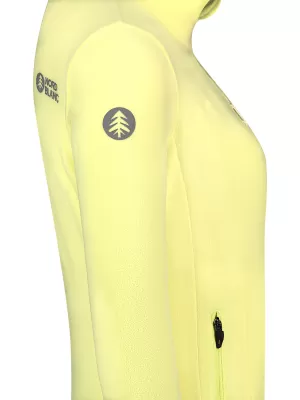 Hanorac ușor de damă din fleece NORDBLANC MAPLE NBSFL8374 GALBEN DESCHIS