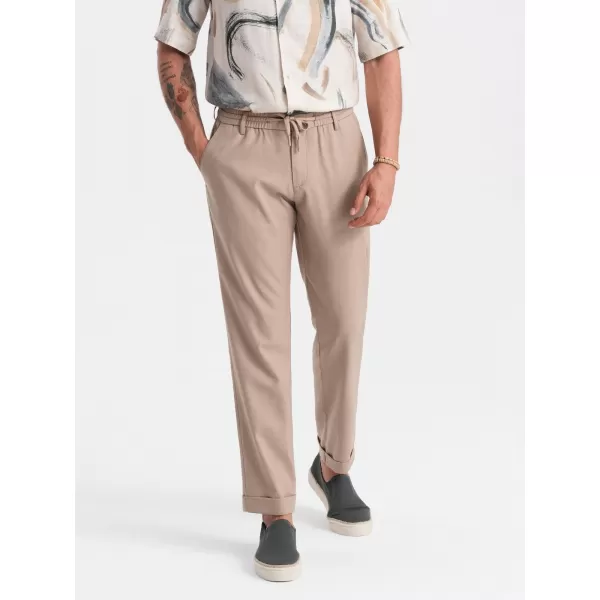  Pantaloni chino pentru bărbați OMBRE P1522 BEJ 