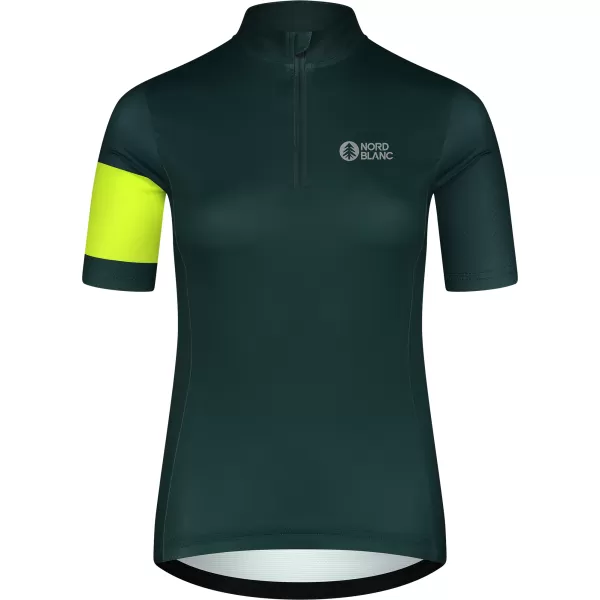  Tricou de ciclism pentru femei NORDBLANC ENTHUSIAST NBSLF8084 VERDE ÎNCHIS 