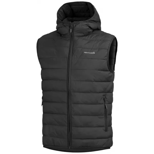  Vesta pentru bărbați PENTAGON AURORA 2.0 PUFFER HOODED VEST K04011-2.0 NEGRU 