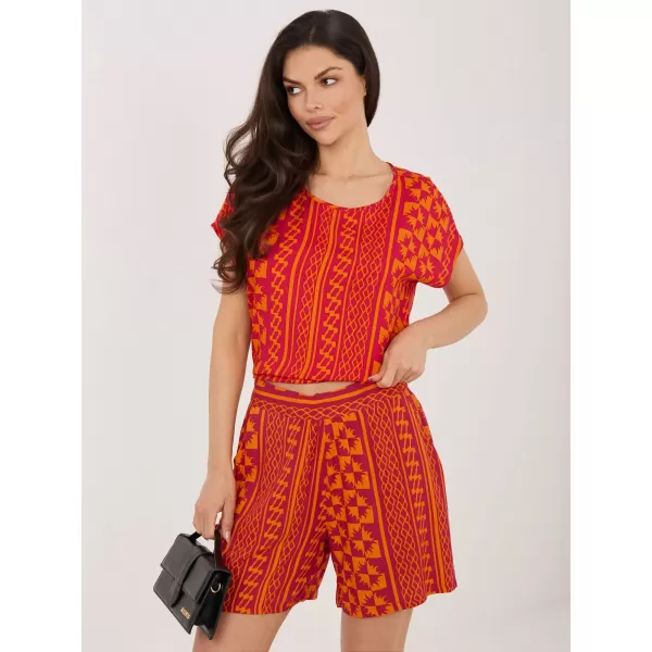  Pantaloni scurți de damă SUBLEVEL D73771M62489KD PORTOCALE 