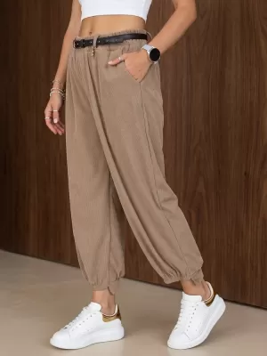 Pantaloni de dama DSTREET UY3169 BEJ