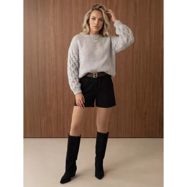 Pulover de dama DSTREET MY2591 GRI DESCHIS 