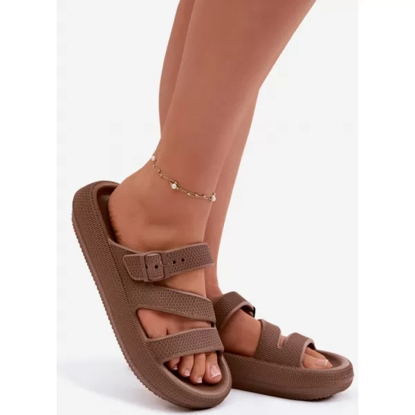  Papuci de damă BIG STAR SHOES 42155-19 MARO/BEJ 