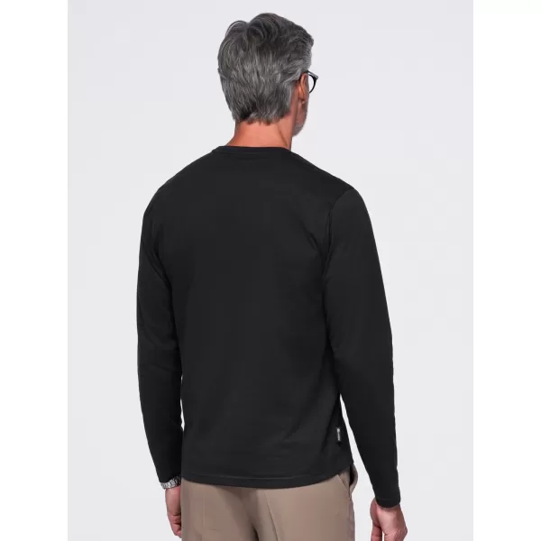  Tricou pentru bărbați OMBRE OM-LSBL-0142 NEGRU 