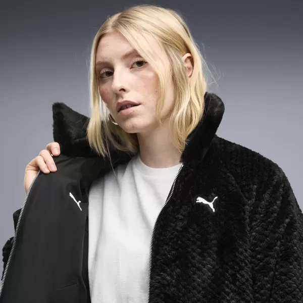  Geaca de dama PUMA REVERSIBLE BLOUSON HIGH LOFT LINING JACK 69456601 PUMA NEGRU 