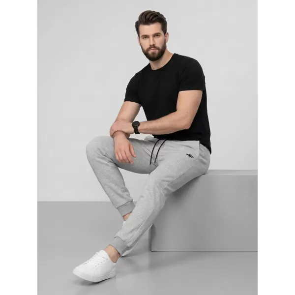  Pantaloni pentru bărbați 4F WMM00TTROM1676 MELANGE GRI DESCHIS RECE 