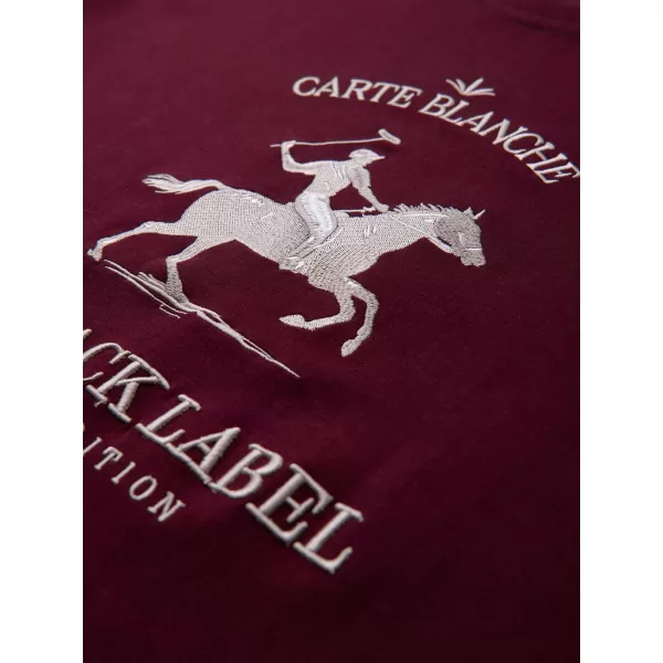 Hanorac pentru bărbați OMBRE OM-SSNZ-0267 BURGUNDIA 