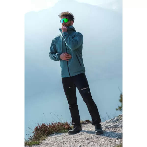  Pantaloni multisport impermeabili pentru bărbați NORDBLANC RIDGEWALK NBSPM8325 NEGRU 
