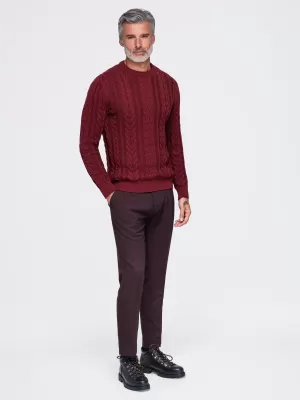 Pulover pentru bărbați OMBRE OM-SWSW-0191 BURGUNDIA