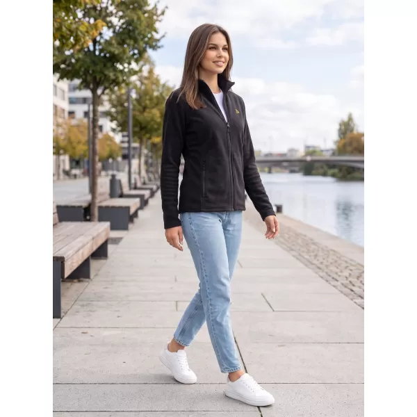  Hanorac de damă din fleece ALTISPORT ALW002852 NEGRU SI AURIU 