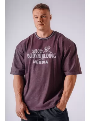 Tricouri pentru bărbați NEBBIA OLYMPIA HEAVYWEIGHT COTTON 941 CLARET