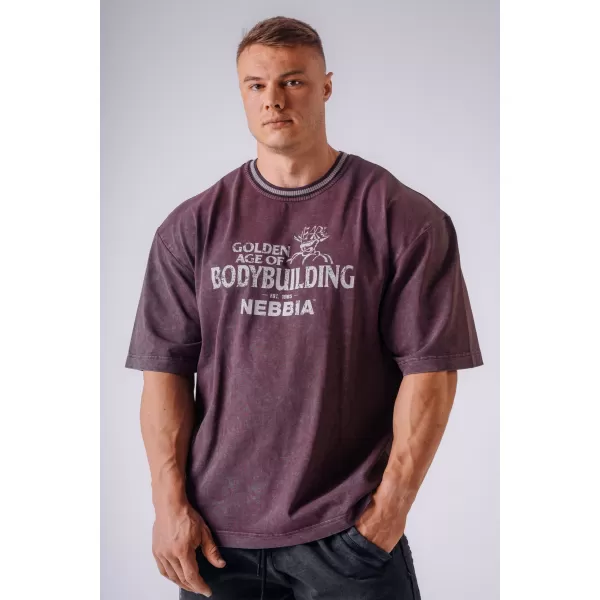  Tricouri pentru bărbați NEBBIA OLYMPIA HEAVYWEIGHT COTTON 941 CLARET 