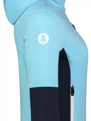Hanorac pentru femei powerfleece NORDBLANC RAVINE NBSFL8336 ALBASTRU DESCHIS