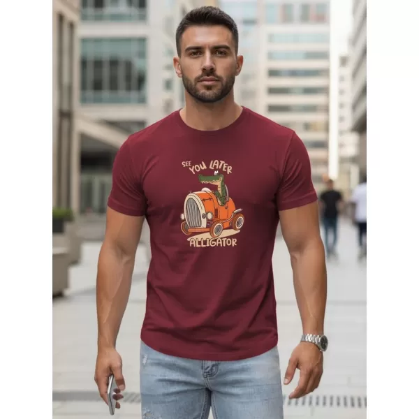  Tricou pentru bărbați DSTREET NX5083R-BU BURGUNDIA 