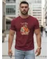 Tricou pentru bărbați DSTREET NX5083R-BU BURGUNDIA