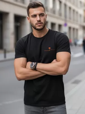 Tricou pentru bărbați DSTREET NX0156R-BK NEGRU