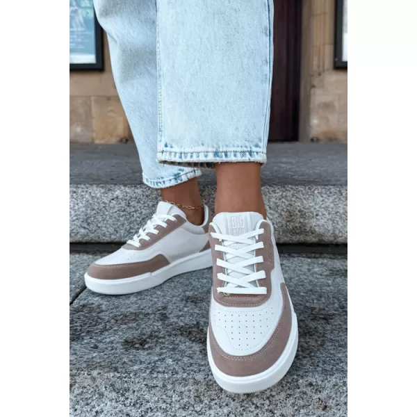  Adidași de damă BIG STAR SHOES UU274275 ALB/BEJ 