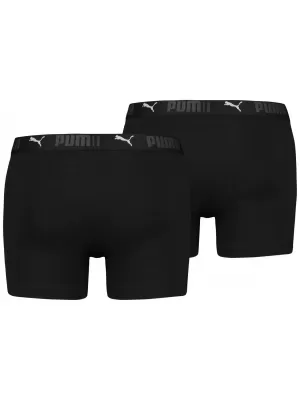 Boxeri pentru bărbați PUMA SPORT COTTON BOXER 2P 93552101 NEGRU