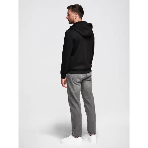  Hanorac pentru bărbați OMBRE OM-SZBC-0196 NEGRU 