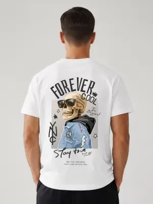 Tricou pentru bărbați DSTREET NX4010R-WH-O ALB