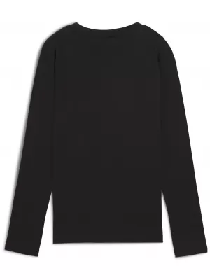 Tricou de dama PUMA ESS SMALL NO. 1 LOGO LONGSLEEVE TEE 682380-01 PUMA NEGRU