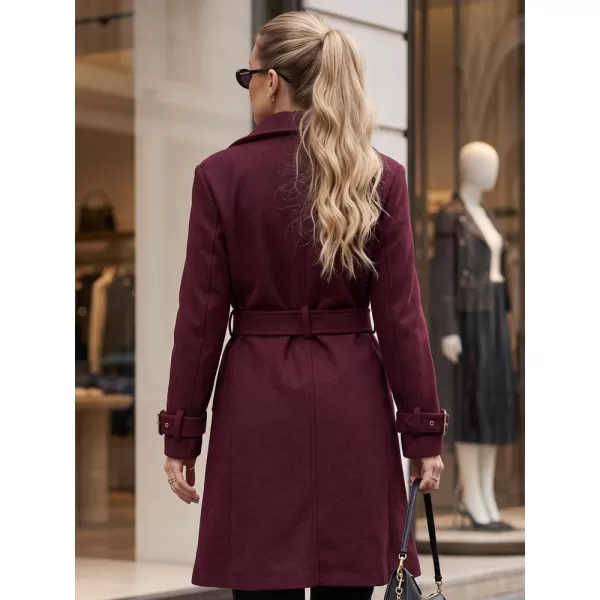  Palton de damă DSTREET NY0786 BURGUNDIA 