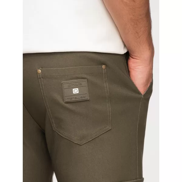  Pantaloni pentru bărbați OMBRE P1515 VERDE MĂSLINIU ÎNCHIS 