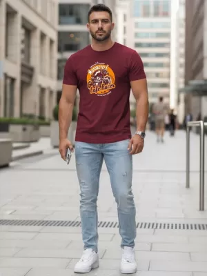 Tricou pentru bărbați DSTREET NX5095R-BU BURGUNDIA