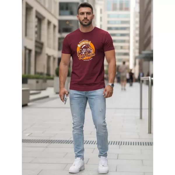  Tricou pentru bărbați DSTREET NX5095R-BU BURGUNDIA 