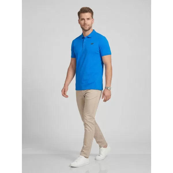  Tricou pentru bărbați cu guler 4F WMM00TPTSM0770 ALBASTRU 
