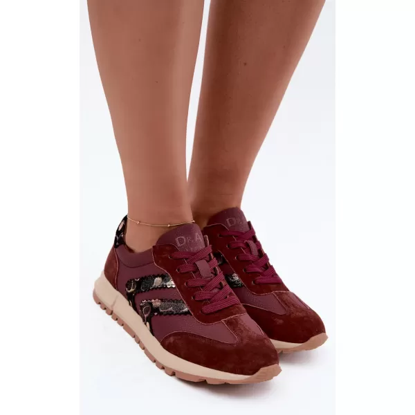  Adidași de damă D&A GR62-6015 BURGUNDIA 