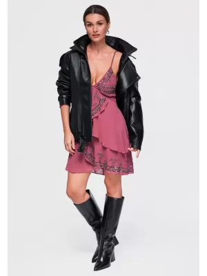 Geaca de dama OMBRE OW-JAFL-0138 NEGRU