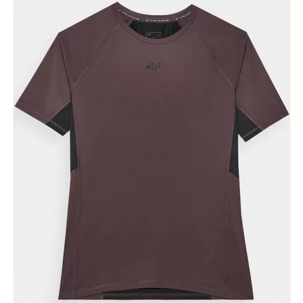  Tricou pentru bărbați 4F WAW25TTSHM2402 MARO ÎNCHIS 