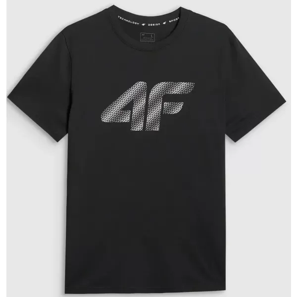  Tricou pentru bărbați 4F WMM00TTSHM3342 NEGRU ADÂNC 