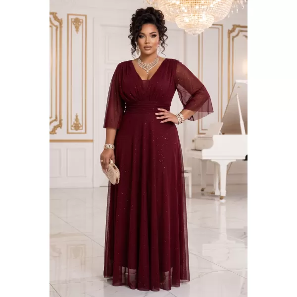  Rochie de femei NUMOCO 654-6 CLARET 