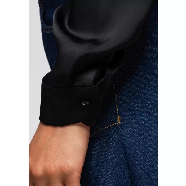  Cămașă de damă OMBRE OW-SH-E0059 NEGRU 