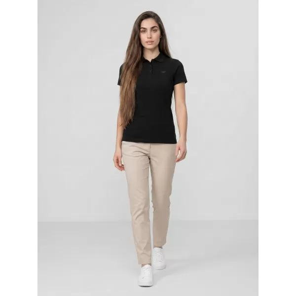  Tricou de damă cu guler 4F WMM00TPTSF0768 NEGRU ADÂNC 