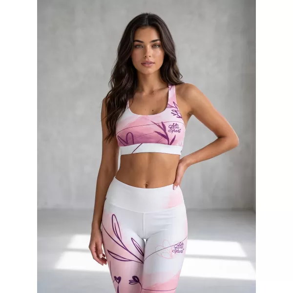  Jambiere lungi premium pentru femei (dimensiuni noi) ALTISPORT VOJ/ALW083LEG05 ALB ROZ 