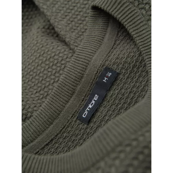  Pulover pentru bărbați OMBRE OM-SWSW-0119 MĂSLINE 