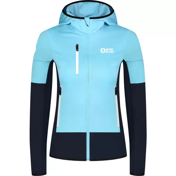  Hanorac pentru femei powerfleece NORDBLANC RAVINE NBSFL8336 ALBASTRU DESCHIS 