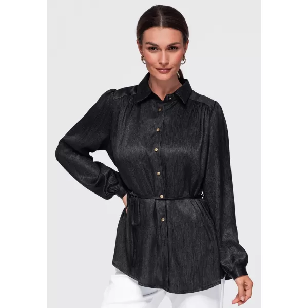  Cămașă de damă OMBRE OW-SH-E0071 NEGRU 