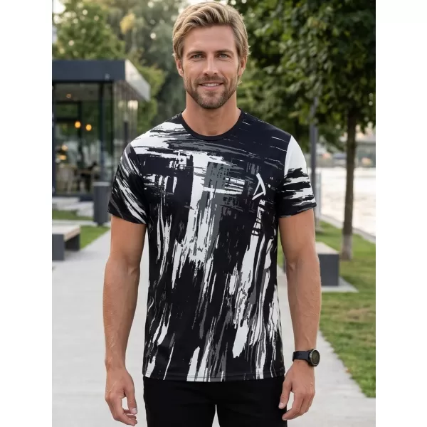  Tricou funcțional premium pentru bărbați ALTISPORT VOJ/ALM010TR01 NEGRU/FILDEȘ 