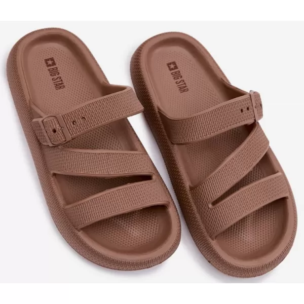  Papuci de damă BIG STAR SHOES 42155-19 MARO/BEJ 