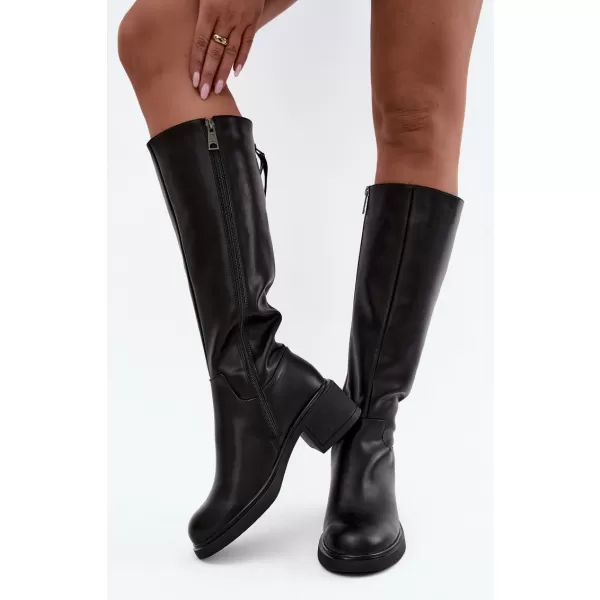  Cizme de dama VINCEZA 67056 PIELE NEAGRA 